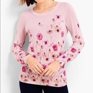 Talbots large pink sweater merino wool size large